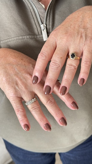 Mauve brown nails